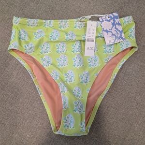 Green Paisley Bikini Bottom